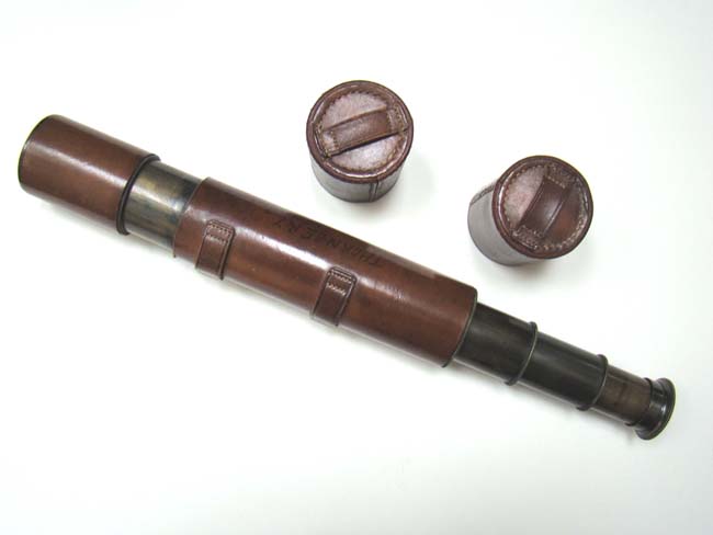 An Exceptionally fine French Three-Draw Telescope circa 1900 with lazer like optics!